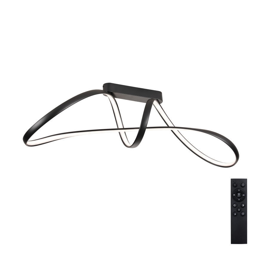 Brilagi - Plafonieră LED dimabilă aplicată TWISTER LED/60W/230V 3000-6000K neagră + telecomandă