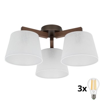 BRILAGI - LED Lustră aplicată LATTE 3xE27/15W/230V pin/alb