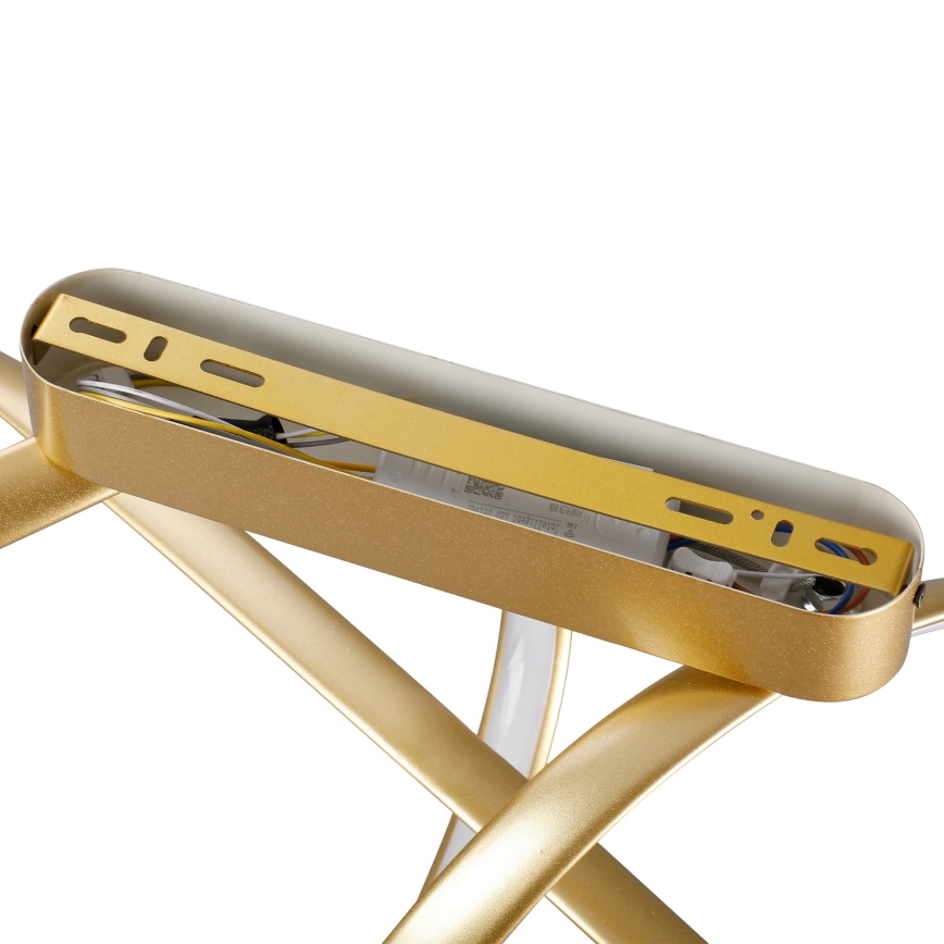 Brilagi - Lustră LED aplicată reglabilă TWISTER, 60W/230V, 3000-6000K, auriu + telecomandă