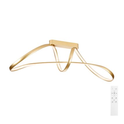 Brilagi - Lustră LED aplicată reglabilă TWISTER, 60W/230V, 3000-6000K, auriu + telecomandă