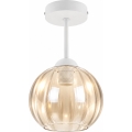 BRILAGI - LED lustră aplicată RETRO GLASS 1xE27/60W/230V Ø 18 cm alb/bej fumuriu