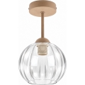 BRILAGI - LED lustra aplicată RETRO GLASS 1xE27/60W/230V Ø 18 cm bej/transparent