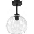 BRILAGI - LED lustră aplicată RETRO GLASS 1xE27/60W/230V ø 25 cm negru/transparent