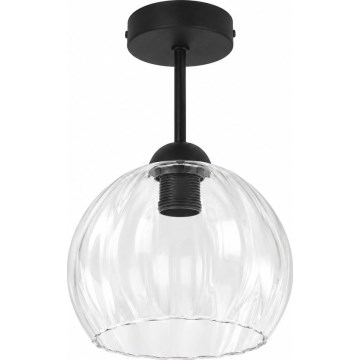 BRILAGI - LED lustră aplicată RETRO GLASS 1xE27/60W/230V ø 25 cm negru/transparent
