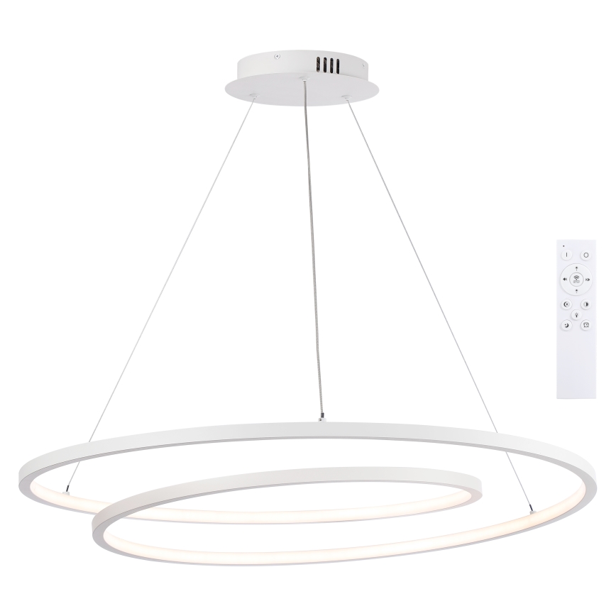 Brilagi - Lustră LED dimerizabilă pe cablu TWISTER LED/105W/230V 3000-6000K diametru 100 cm, albă + telecomandă