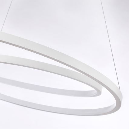Brilagi - Lustră LED dimerizabilă pe cablu TWISTER LED/105W/230V 3000-6000K diametru 100 cm, albă + telecomandă