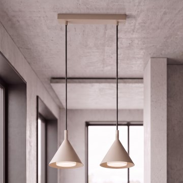 BRILAGI - LED Lustră pe cablu CONE DOUBLE 2xGX53/15W/230V bej