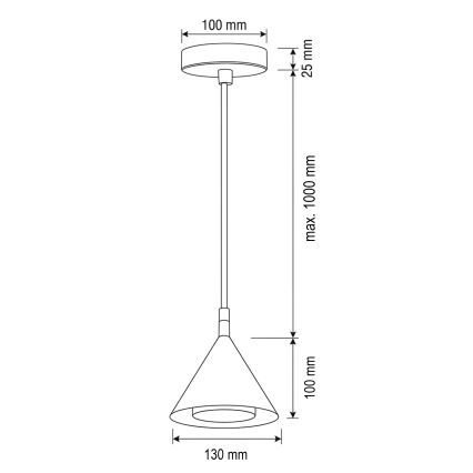 BRILAGI - LED Lustră pe cablu CONE SINGLE 1xGX53/15W/230V neagră