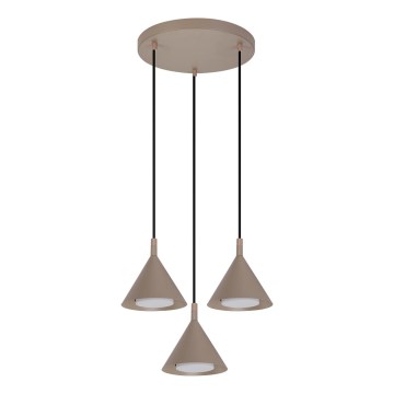 BRILAGI - LED Lustră pe cablu CONE TRIPLE ROUND 3xGX53/15W/230V bej