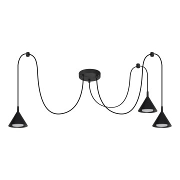 BRILAGI - LED Lustră pe cablu CONE TRIPLE SPIDER 3xGX53/15W/230V neagră