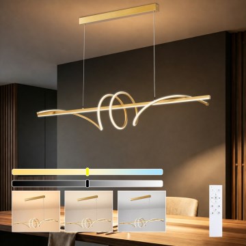 BRILAGI - LED Lustră reglabilă pe cablu SIGNATURE LED/50W/230V 3000-6000K 120 cm auriu + telecomandă