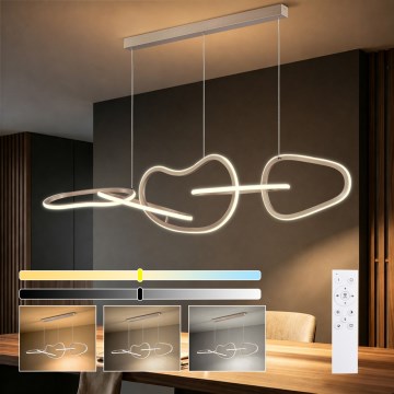 BRILAGI - LED Lustră reglabilă pe cablu SIGNATURE LED/80W/230V 3000-6000K 120x25 cm bej + cu telecomandă