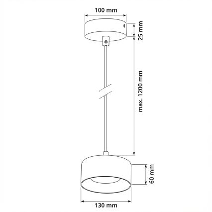 Brilagi - LED Lustră suspendată pe cablu AURA LUX 1xGX53/30W/230V negru/auriu