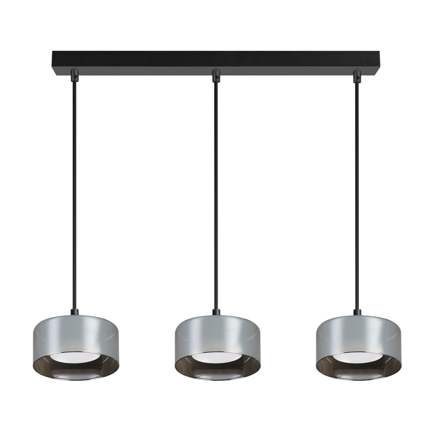 Brilagi - LED Lustră suspendată pe cablu AURA LUX 3xGX53/30W/230V negru/fumuriu
