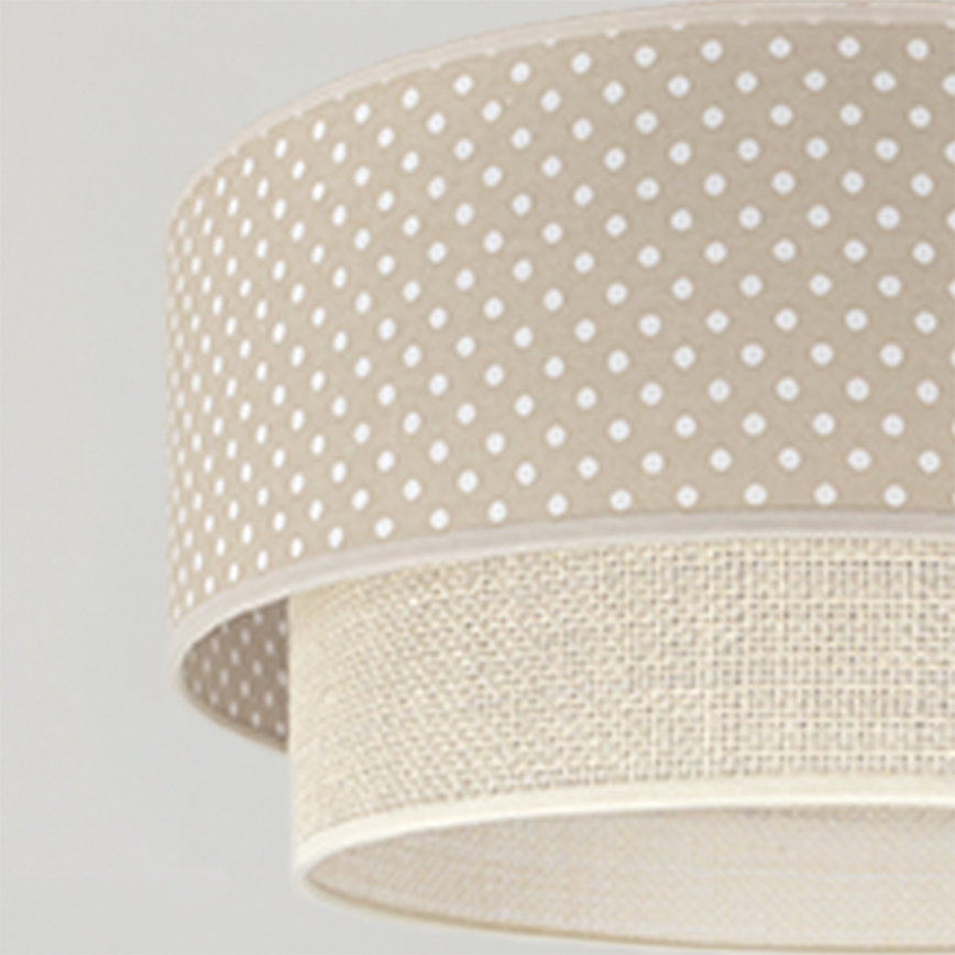 Brilagi-LED Lustră suspendată pe cablu BOHO BOBO 1xE27/60W/230V Ø 40 cm, cu buline bej/crem