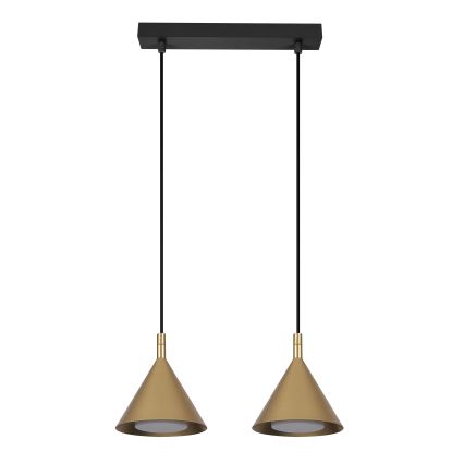 BRILAGI - LED Lustră suspendată pe cablu CONE DOUBLE 2xGX53/15W/230V auriu