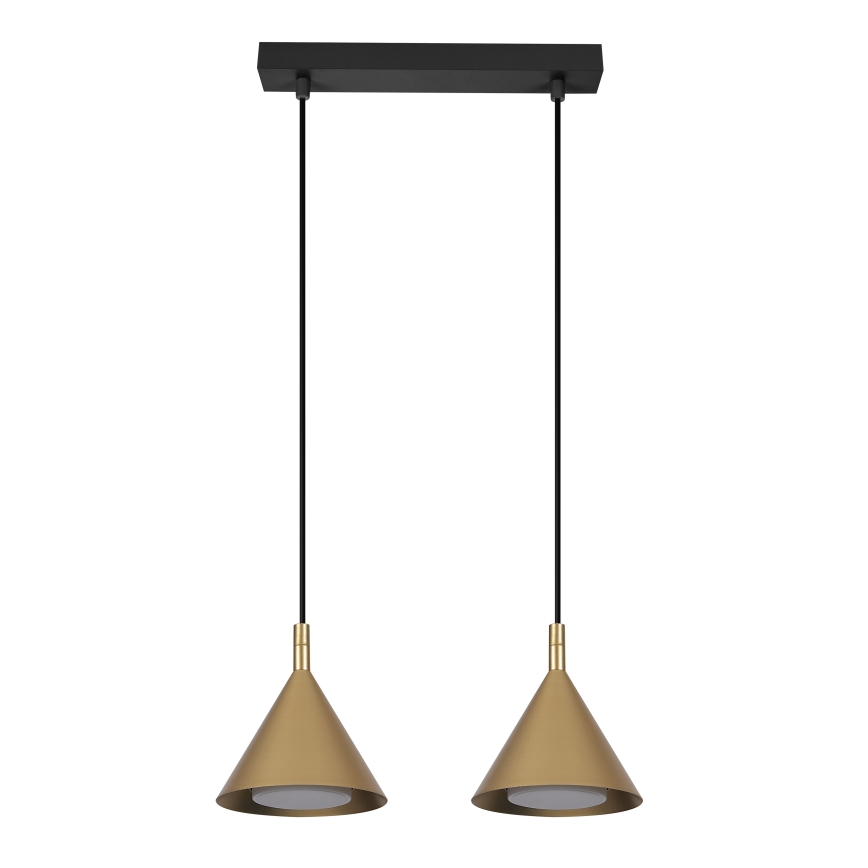 BRILAGI - LED Lustră suspendată pe cablu CONE DOUBLE 2xGX53/15W/230V auriu