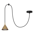 BRILAGI - LED Lustră suspendată pe cablu CONE SINGLE SPIDER 1xGX53/15W/230V aurie