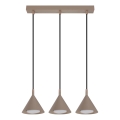 BRILAGI - LED Lustră suspendată pe cablu CONE TRIPLE 3xGX53/15W/230V bej