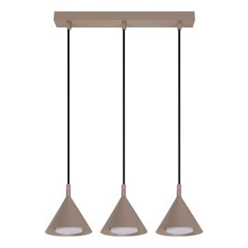 BRILAGI - LED Lustră suspendată pe cablu CONE TRIPLE 3xGX53/15W/230V bej