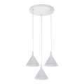 BRILAGI - LED Lustră suspendată pe cablu CONE TRIPLE ROUND 3xGX53/15W/230V albă