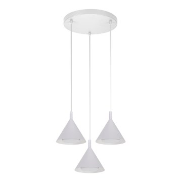 BRILAGI - LED Lustră suspendată pe cablu CONE TRIPLE ROUND 3xGX53/15W/230V albă