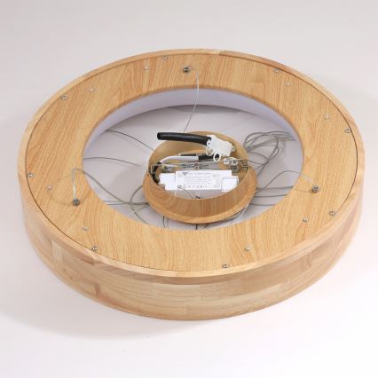 Brilagi - Pendul LED FALCON WOOD pe cablu, 30W, 230V, 3000/4000/6000K, Ø 45 cm, lemn
