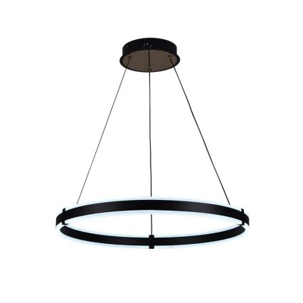 Brilagi - Lustră LED dimabilă suspendată pe cablu CIRCLE, 85W, 230V, 3000–6500K, Ø 60 cm, negru/auriu + telecomandă inclusă
