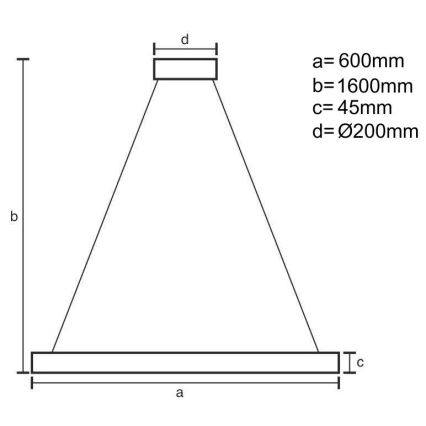 Brilagi - Lustră LED dimabilă suspendată pe cablu CIRCLE, 85W, 230V, 3000–6500K, Ø 60 cm, negru/auriu + telecomandă inclusă