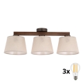 BRILAGI - LED Lustru aplicat LATTE 3xE27/15W/230V pin/bej