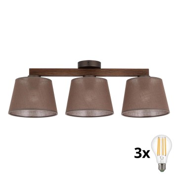 BRILAGI - LED lustru aplicat LATTE 3xE27/15W/230V pin/maro