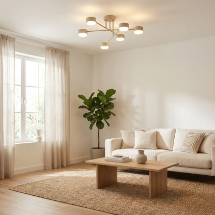Brilagi - LED lustru aplicat MONO 6xGX53/30W/230V bej