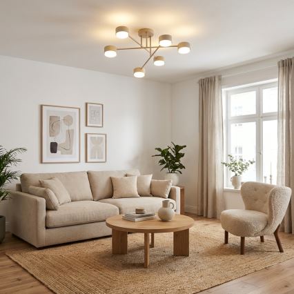 Brilagi - LED lustru aplicat MONO 6xGX53/30W/230V bej