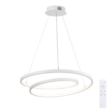 Brilagi - Lustru LED dimabil pe cablu TWISTER, 48W, 230V, 3000–6000K, Ø 50 cm, alb + telecomandă
