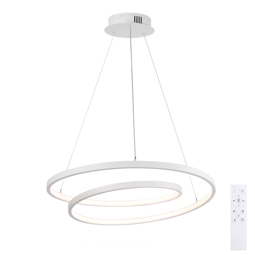 Brilagi - Lustru LED dimabil pe cablu TWISTER, 48W, 230V, 3000–6000K, Ø 50 cm, alb + telecomandă