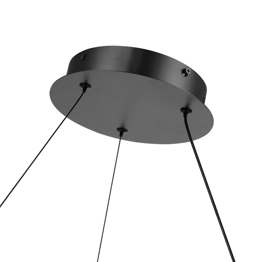 Brilagi - Candelabru LED reglabil pe cablu TWISTER LED/48W/230V 3000-6000K, Ø 50 cm, negru + telecomandă