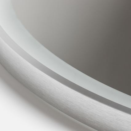 Brilagi - Oglindă de baie încălzită cu iluminare LED reglabilă ALU PRO, LED 18W, 230V, diam. 60 cm, 3000/4000/6500K, IP44, crom mat, CRI 90