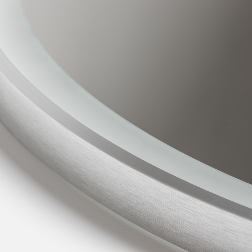 Brilagi - Oglindă de baie încălzită cu iluminare LED reglabilă ALU PRO, LED 18W, 230V, diam. 60 cm, 3000/4000/6500K, IP44, crom mat, CRI 90