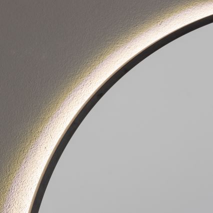 Brilagi - Oglindă de baie LED NOVARA LED/19W/230V Ø 60 cm neagră IP44 CRI 90 compatibilă cu dimmer + CCT