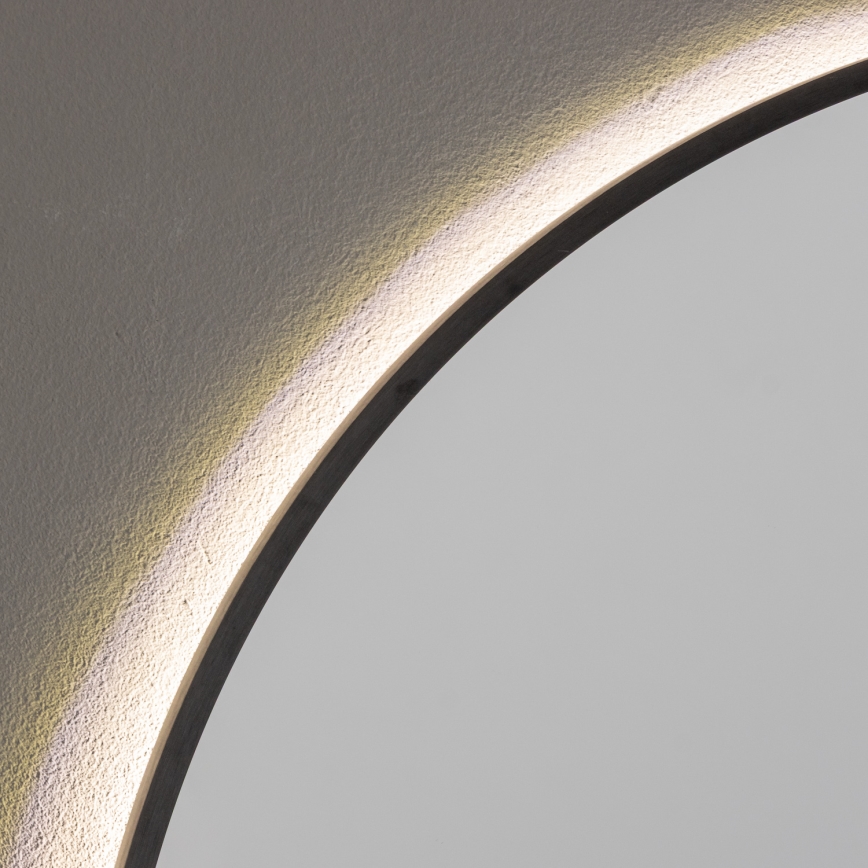 Brilagi - Oglindă de baie LED NOVARA LED/19W/230V Ø 60 cm neagră IP44 CRI 90 compatibilă cu dimmer + CCT