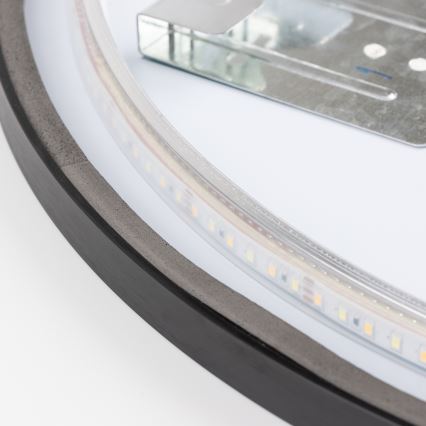 Brilagi - Oglindă de baie LED NOVARA LED/19W/230V Ø 60 cm neagră IP44 CRI 90 compatibilă cu dimmer + CCT