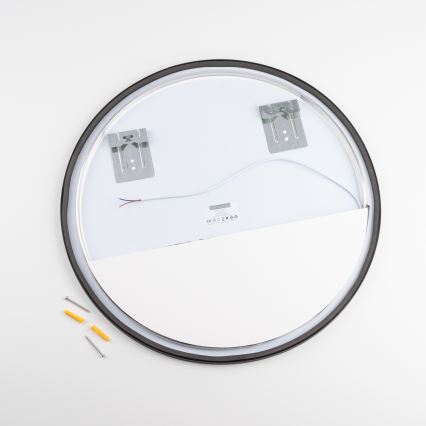 Brilagi - Oglindă de baie LED NOVARA LED/19W/230V Ø 60 cm neagră IP44 CRI 90 compatibilă cu dimmer + CCT