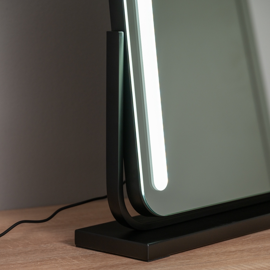 BRILAGI - Oglindă de machiaj LED reglabilă CALIFORNIA LED/22W/230V 3000/4000/6500K 58x43 cm neagră