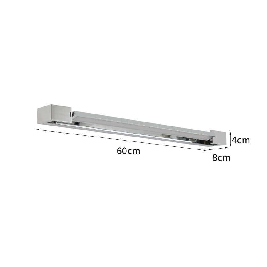 Brilagi - Iluminare LED pentru oglindă de baie AQUA LINE, 18W, 230V, 60 cm, IP44, crom lucios, CRI 90