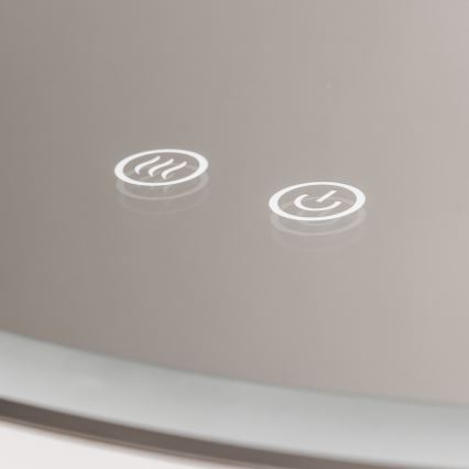 Brilagi - Oglindă încălzită pentru baie, LED dimabilă cu iluminare de fundal, ALU PRO LED/18W/230V, Ø 60 cm, 3000/4000/6500K, IP44, crom lucios, CRI 90