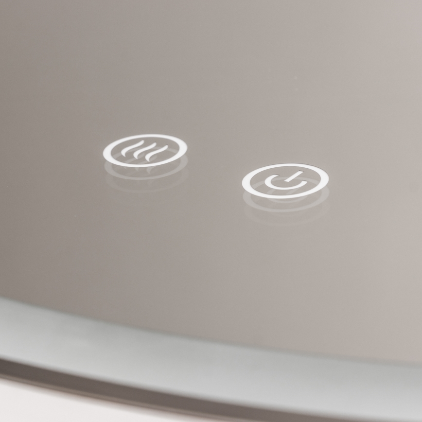 Brilagi - Oglindă încălzită pentru baie, LED dimabilă cu iluminare de fundal, ALU PRO LED/18W/230V, Ø 60 cm, 3000/4000/6500K, IP44, crom lucios, CRI 90