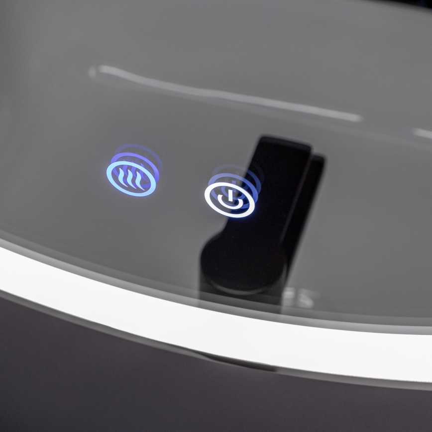 Brilagi - Oglindă încălzită pentru baie, LED dimabilă cu iluminare de fundal, ALU PRO LED/18W/230V, Ø 60 cm, 3000/4000/6500K, IP44, crom lucios, CRI 90