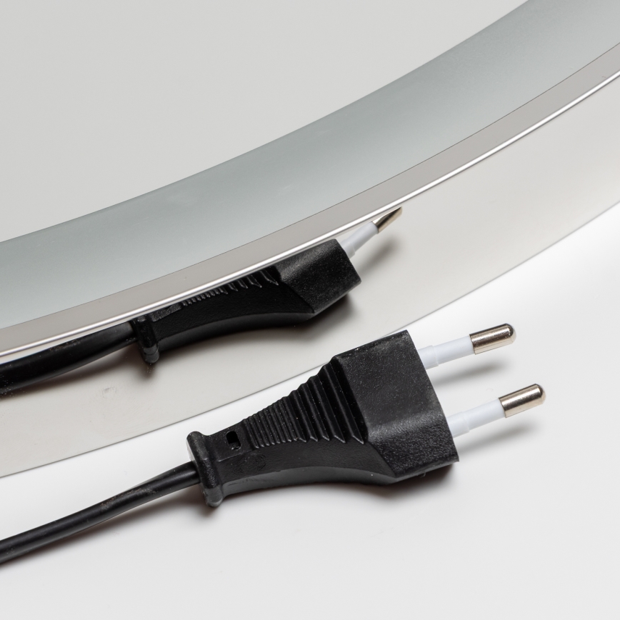 Brilagi - Oglindă încălzită pentru baie, LED dimabilă cu iluminare de fundal, ALU PRO LED/18W/230V, Ø 60 cm, 3000/4000/6500K, IP44, crom lucios, CRI 90