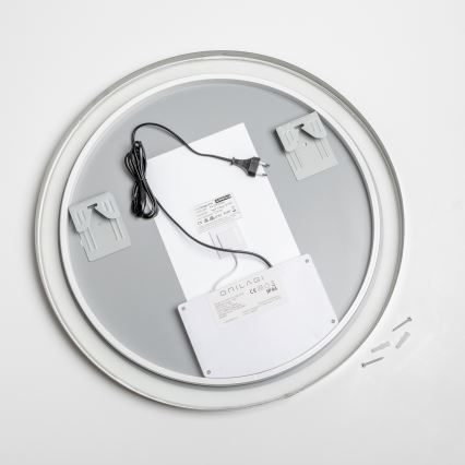 Brilagi - Oglindă încălzită pentru baie, LED dimabilă cu iluminare de fundal, ALU PRO LED/18W/230V, Ø 60 cm, 3000/4000/6500K, IP44, crom lucios, CRI 90