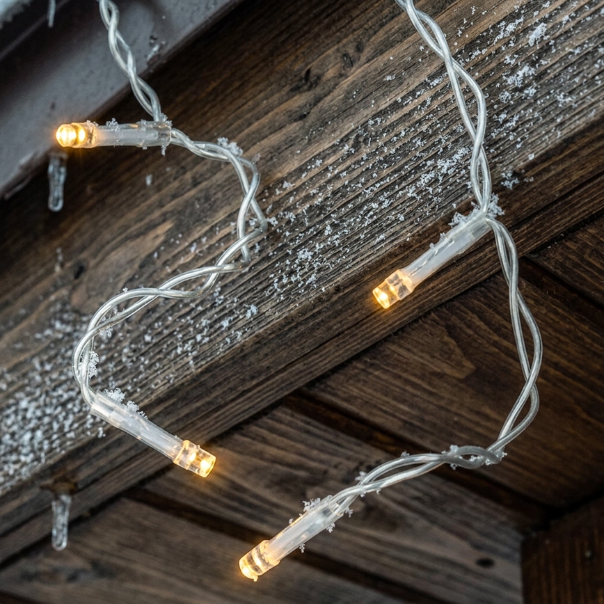 BRILAGI - Instalație luminoasă LED de exterior pentru Crăciun 1200 LED/8 funcții 63 m IP44 alb cald țurțuri